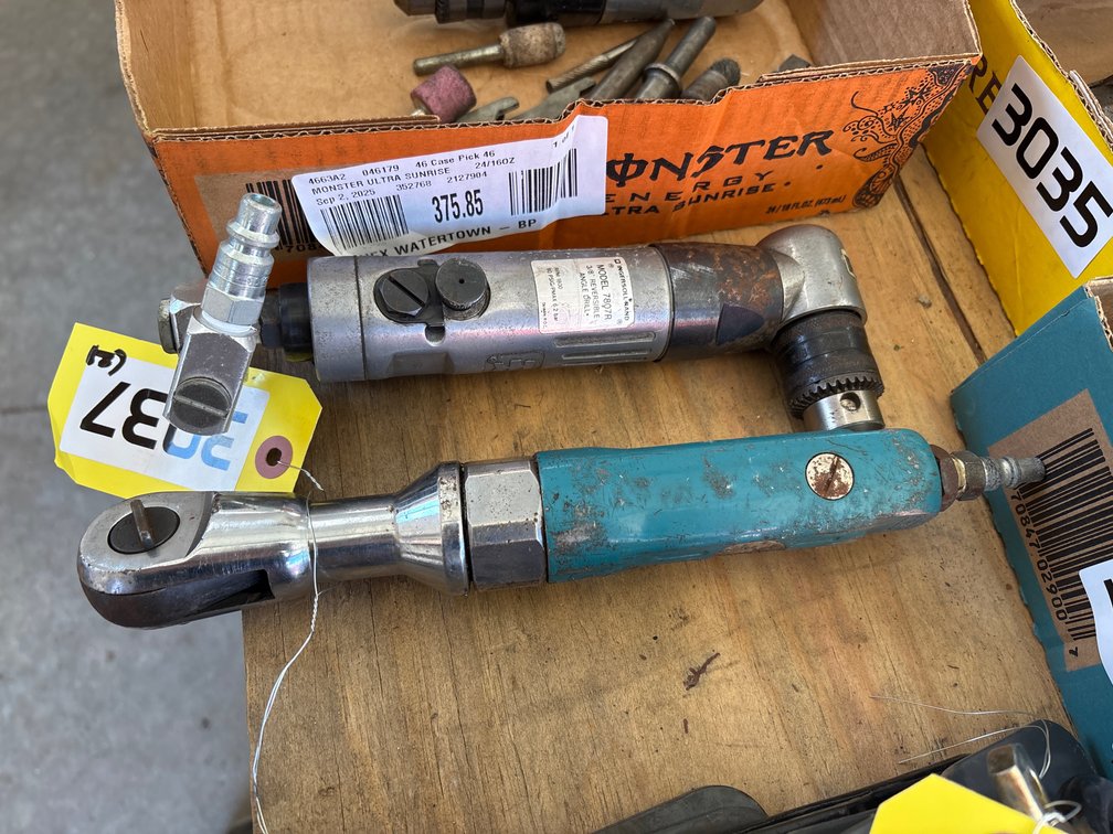 Mit 3/8 Air Ratchet; IR 3/8” Reversible Angle Drill