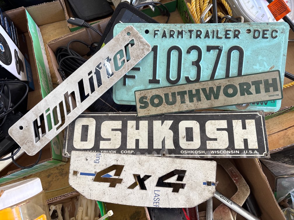 Signs & License Plate; Solar Charger