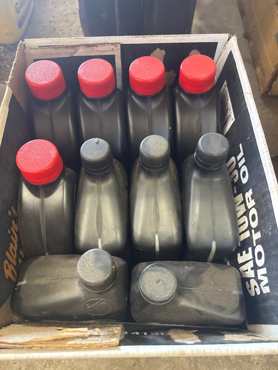 10W -30 oil and quart bottles