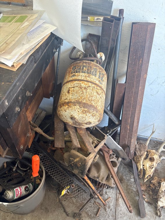 Scrap metal pile