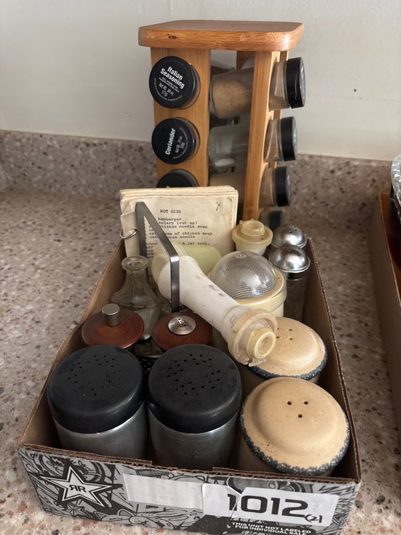 Salt & Pepper Shakers and Spice Rack