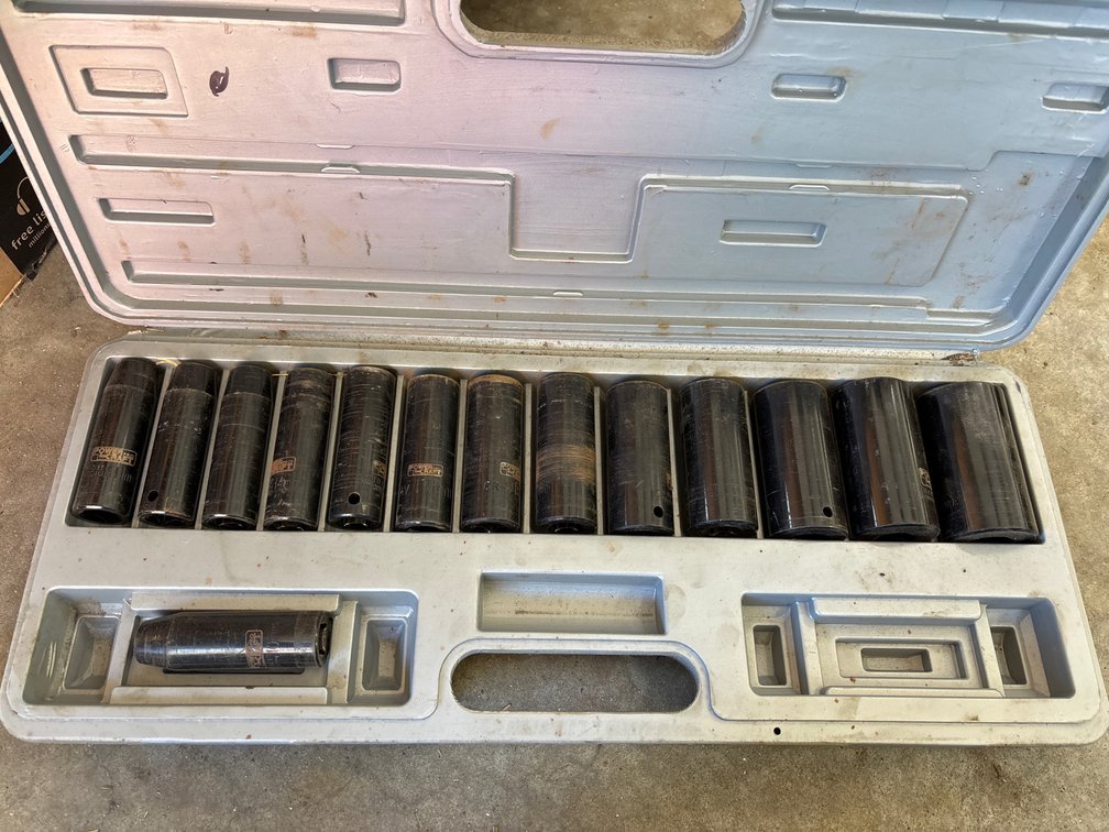 (14) 1/2” Drive Power Craft Pro Impact Sockets