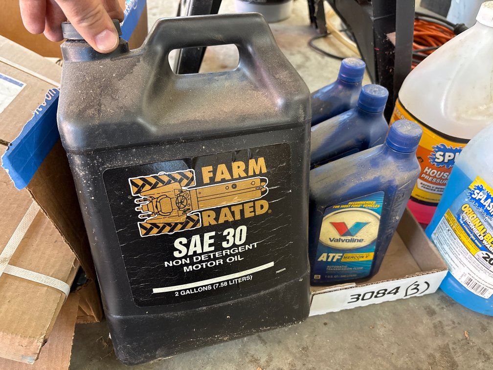 SAE 30 Oil; (3) ATF Fluid; (2) Wash Fluids