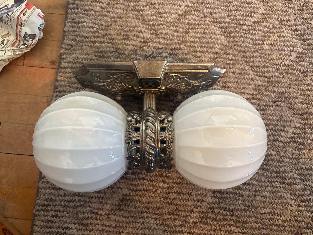 1940-1950 double lighted wall sconce