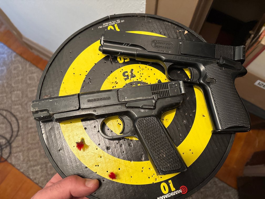 (2) BB Pistols; Marksman Target