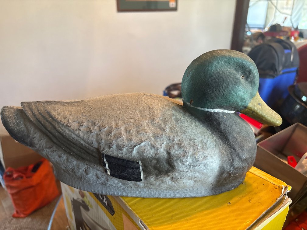 Vintage JC Higgins fiber made Mallard Decoy
