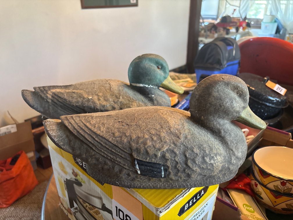 Vintage JC Higgins Fiber Mallard Decoys