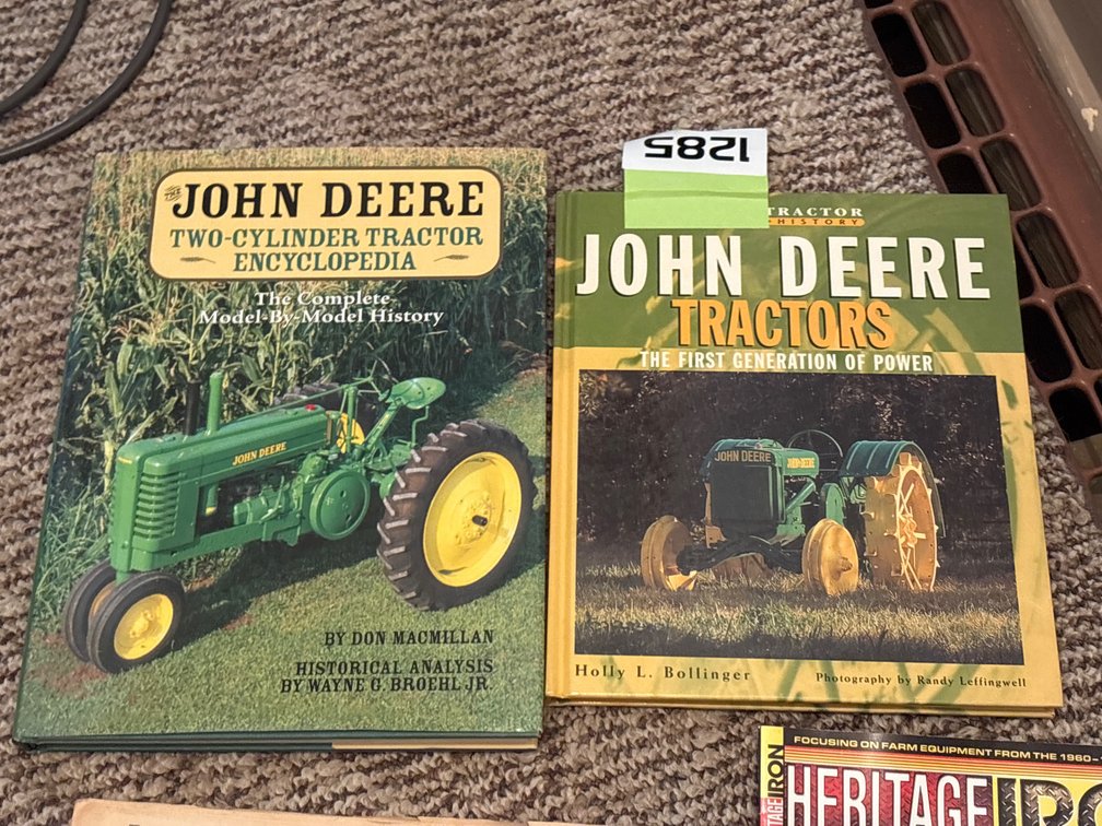 (2) John Deere Books; (2) Magazines