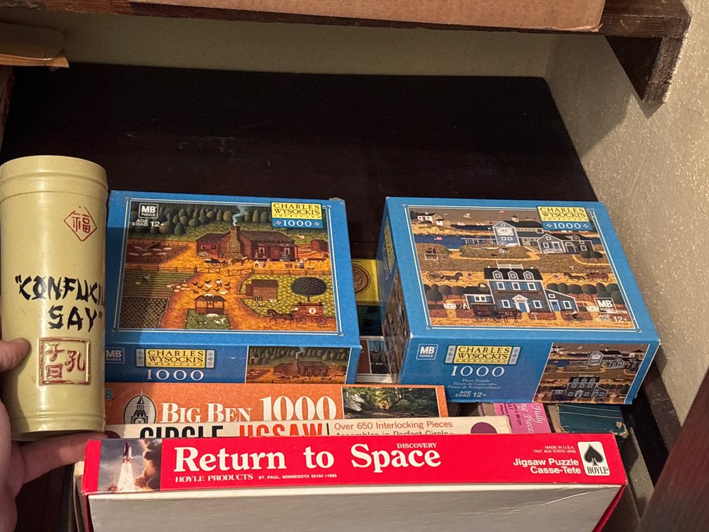 Box of Puzzles; Tub of Games