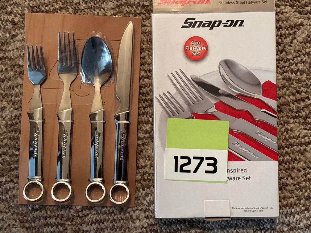 Snap On 4pc Box End Wrench SS Flatware Set
