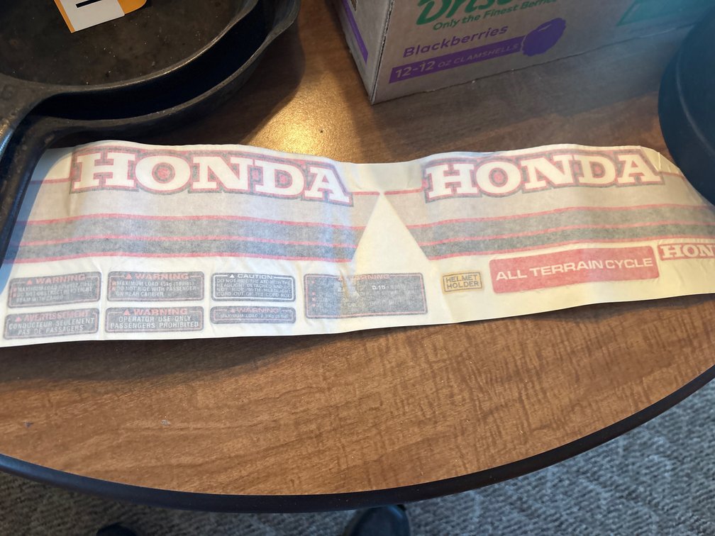 Honda, Big Red Decals for AT