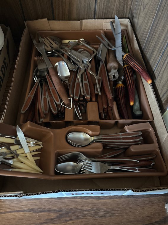 Wood and Metal MCM Flatware Set