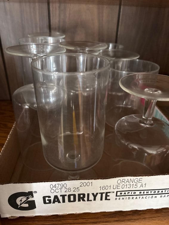 (2) Boxes Clear Stem Glassware & Shot Glasses