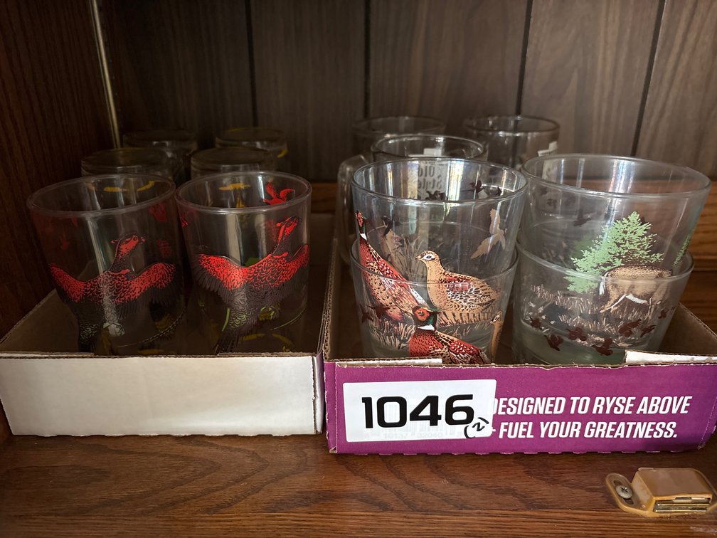 Mixed Pheasant & Deer Drinking Glasses