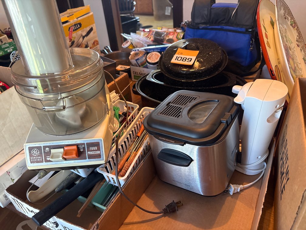 Food processor, deep fryer, can opener