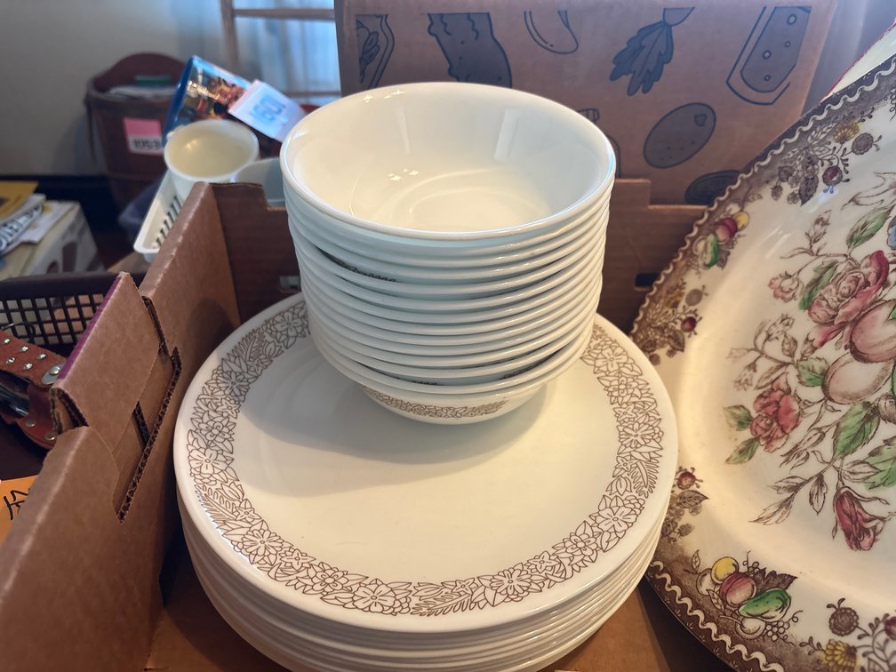 Vintage Corelle dish ware, turkey platter, serving tray