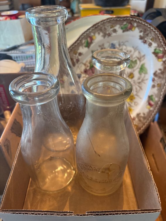 Vintage milk bottles
