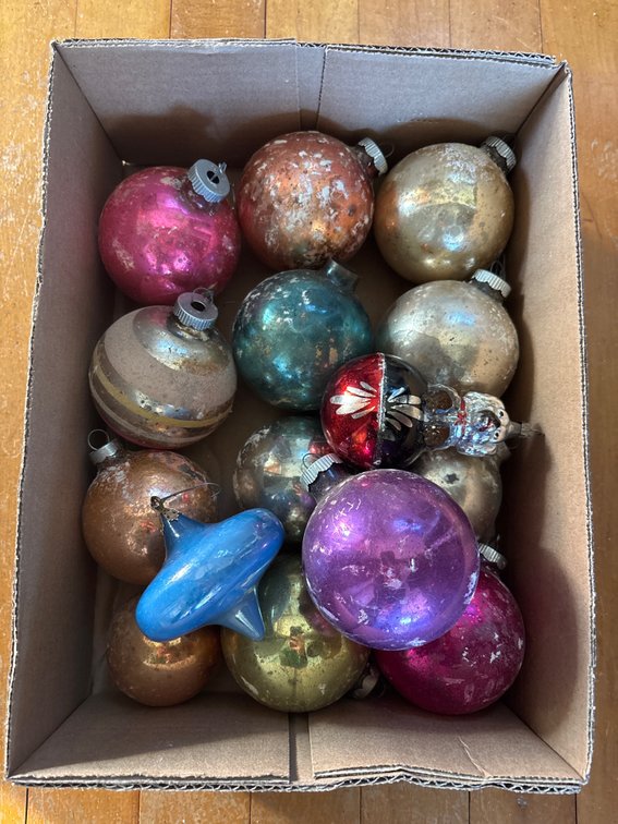 (15) Glass Christmas Ornaments
