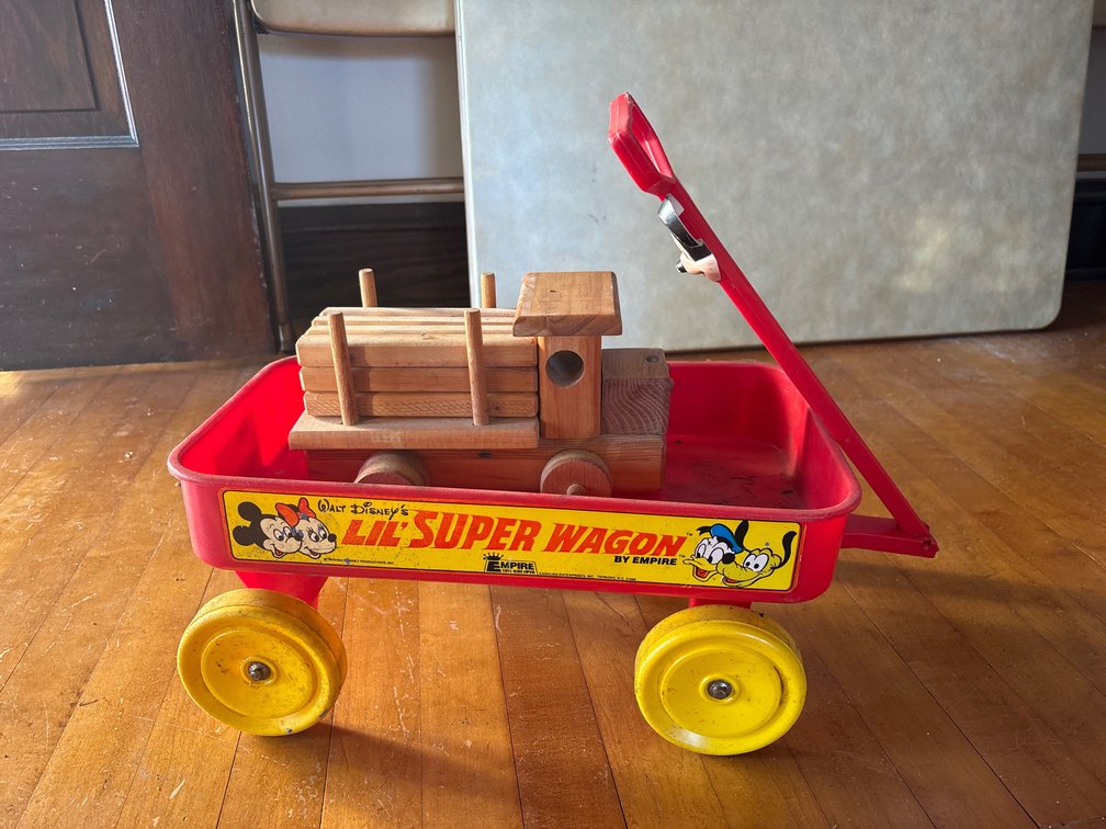 Plastic Disney Lil’ Super Wagon & Wood Truck