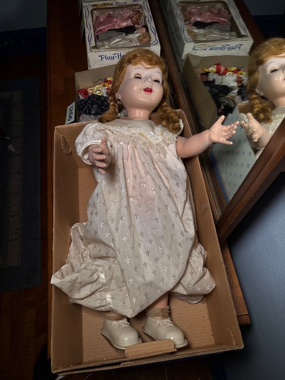 Vtg Wind Up Mechanical Doll