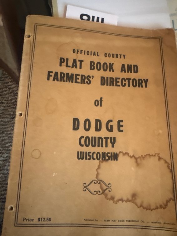 Vintage Dodge County Plat Book