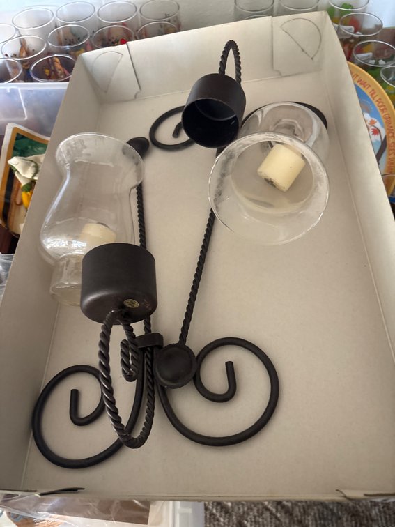 Wall candle holders with candles