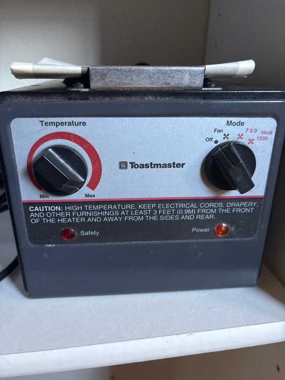 ToastMaster ceramic heater