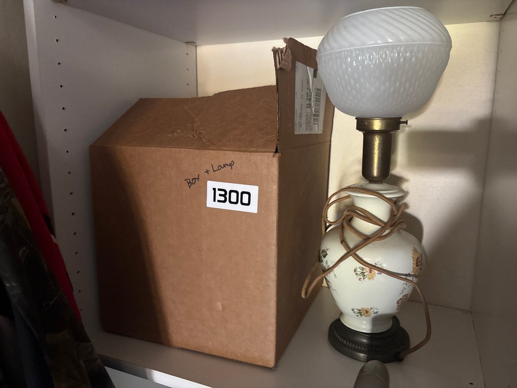 Vintage hurricane table lamps