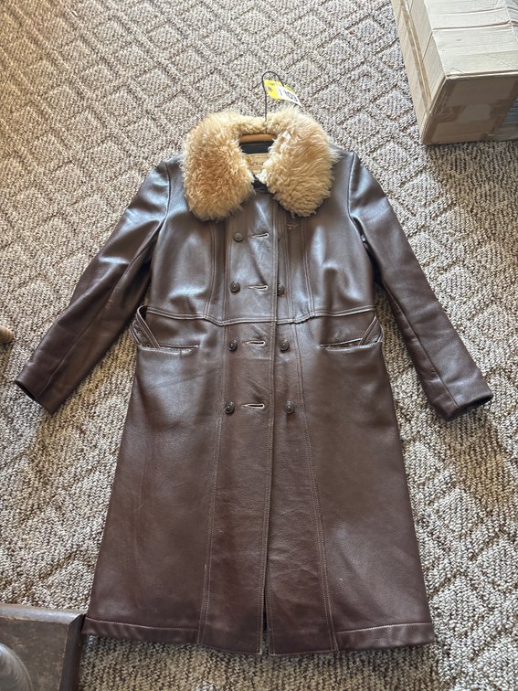 leather jacket with belt size 38