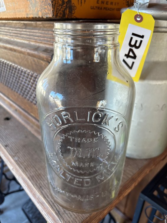 Horlick’s Malted Milk 1 Gallon Jar, Racine Wisconsin