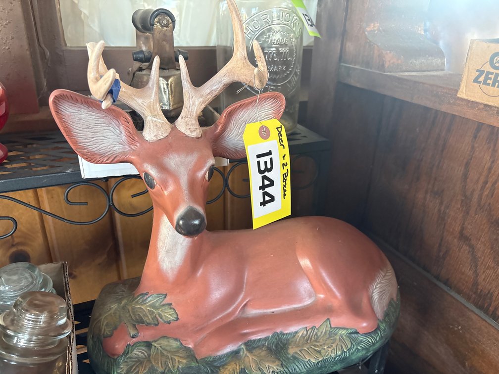 Ceramic deer, figurines, wall hooks