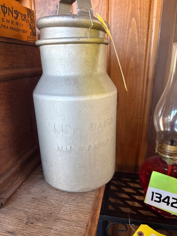 Vintage aluminum cream can