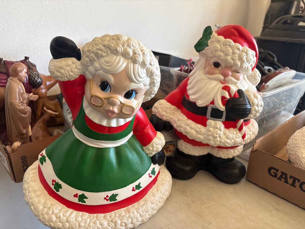 13 in Ceramic Santa and Mrs Claus