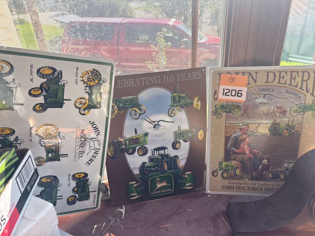 John Deere metal signs