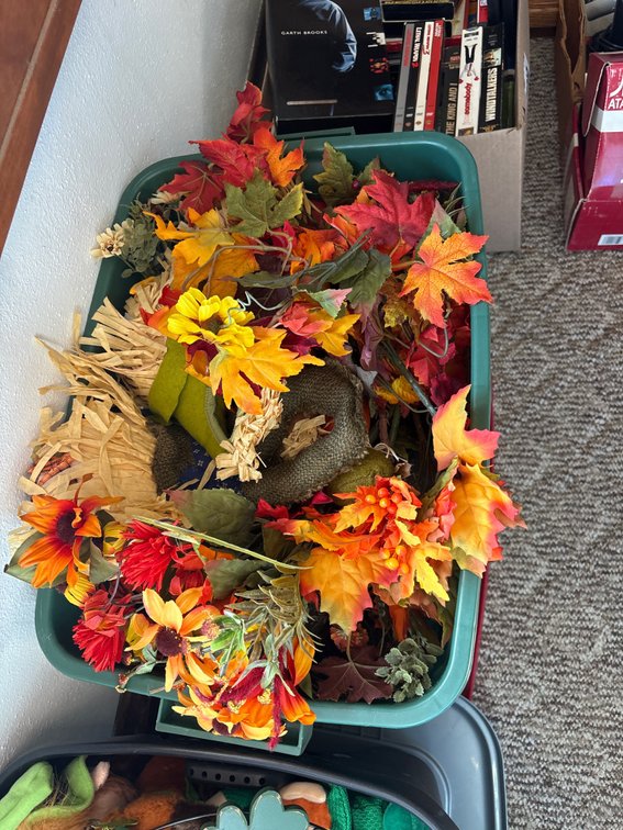 Tote with fall decor