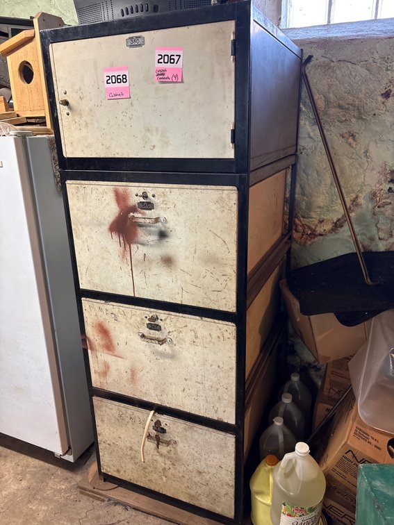 Vintage meat locker w/ keyed drawers
