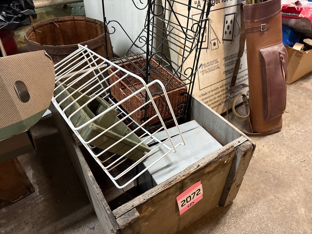 Nail keg, primitive box baskets