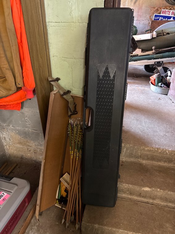 Old Wooden Arrows, Plastic Gun Case and more