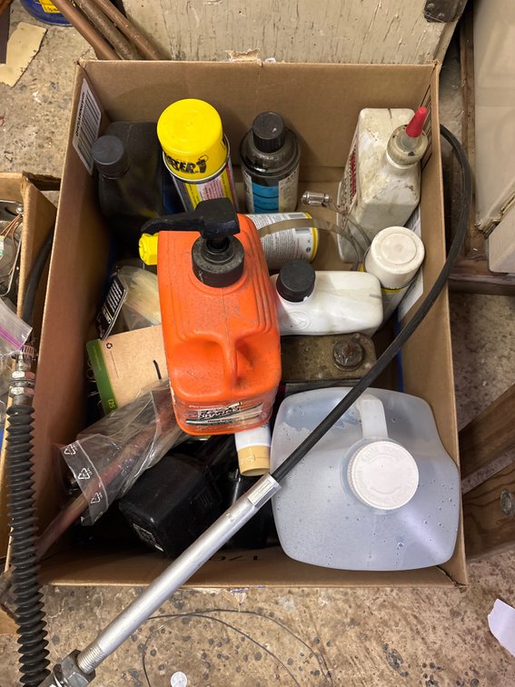 Partial fluids, oils, hand cleaners & drills