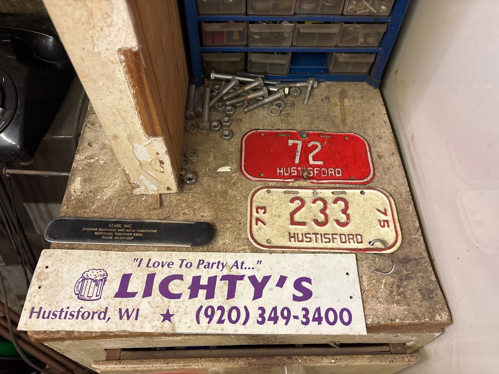 Local Hustisford Bike Plates, Bar Sign and Starr Canning