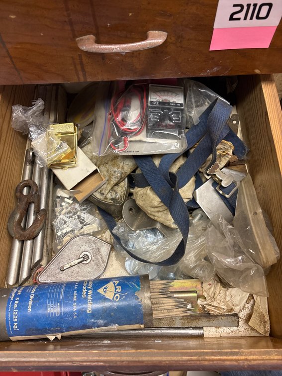 Contents of Drawer, Welding Rods, Door Knocker and more