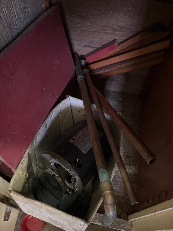 Contents of Cabinet, Copper Pipe & Motor