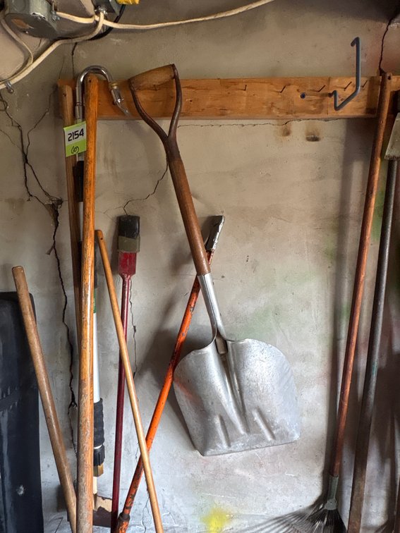 Scraper, shovel, spud bars, broom, gutter cleaner