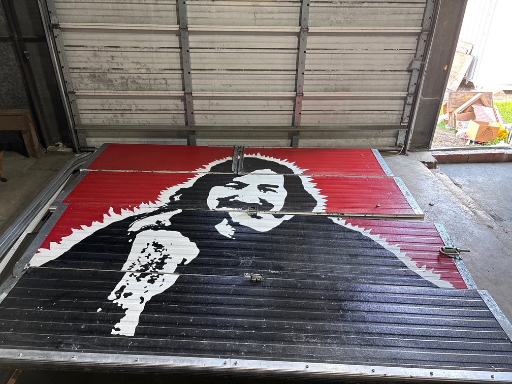 Artist Custom Painted Metal Garage Door