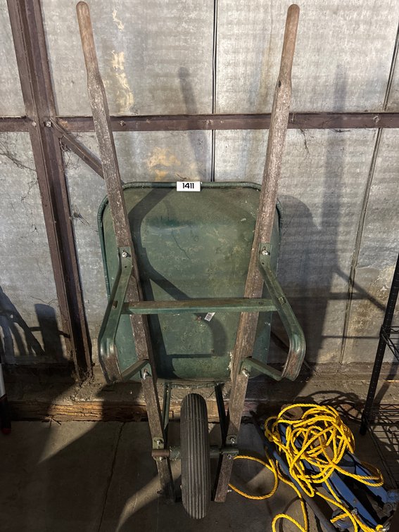Metal Green True Temper Wheelbarrow