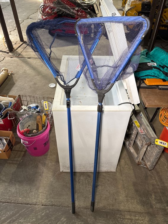 (2) Pond Guy Nets; (2) Adult Life Vests