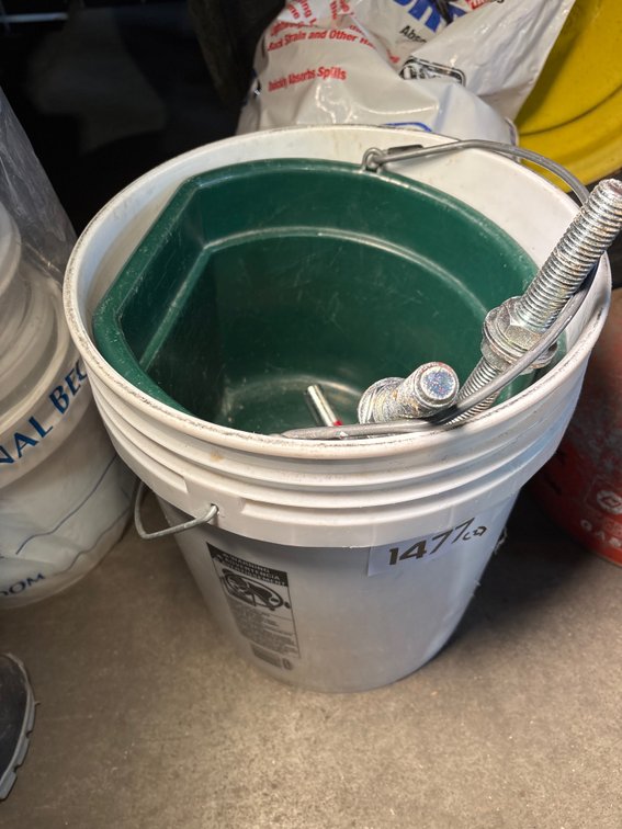 Bucket; Pail; (2) Gate Hangers