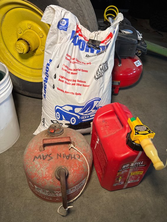 (2) Gas Cans; Oil Dry