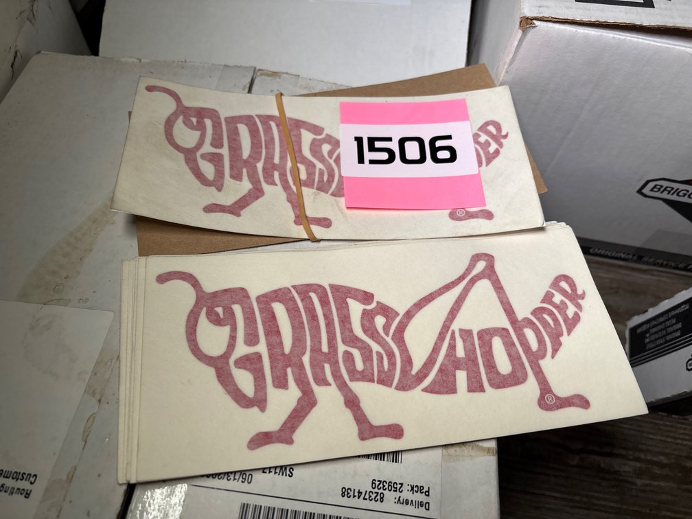 (13) New Grasshopper Mower Decals