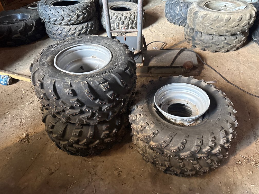 (4) Titan ATV  Studded Tires and Rims